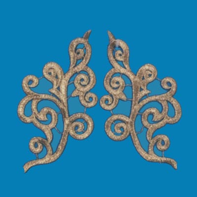 Páros csipke rátét 20x10 cm